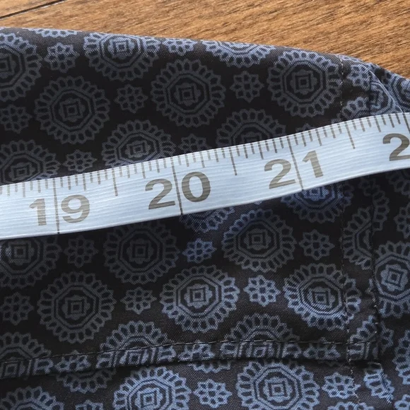 Perry Ellis Men’s 2XLT Stretch Blue Patterned Short Sleeve Button Up Shirt - Picture 13 of 15